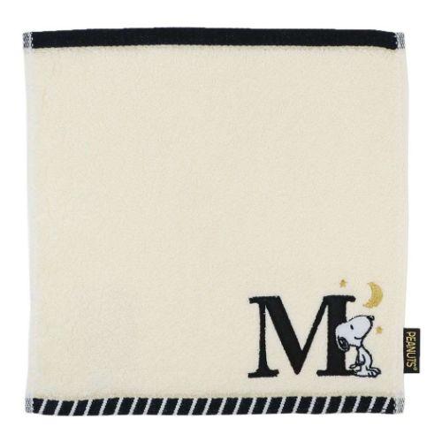 PEANUTS スヌーピー ふわふわイニシャルハンカチタオル ミニタオル M