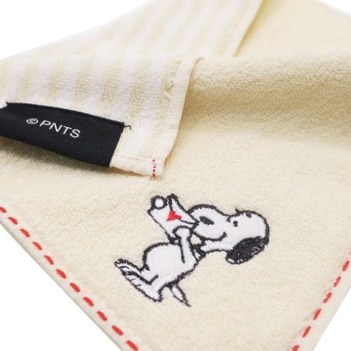 ミニタオル スヌーピー 刺繍 ジャガード ハンカチタオル ストライプ アイボリー ピーナッツ 西川リビング プチギフト キャラクター Tjs Tj シネマコレクション ヤフー店 通販 Yahoo ショッピング