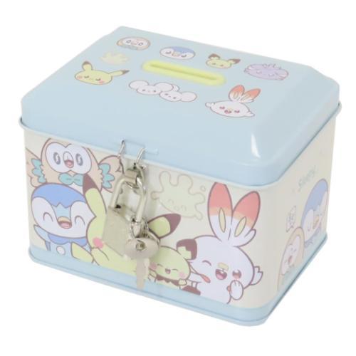 ポケットモンスター ポケモン キャラクター 貯金箱 カギ付き缶バンク