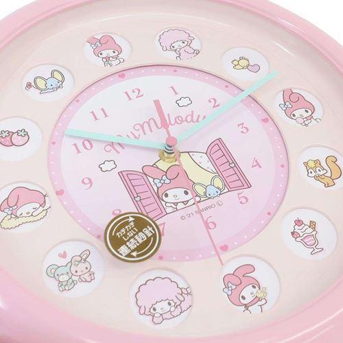 マイメロディ 壁掛け時計 丸窓 ウォールクロック サンリオ ティーズ