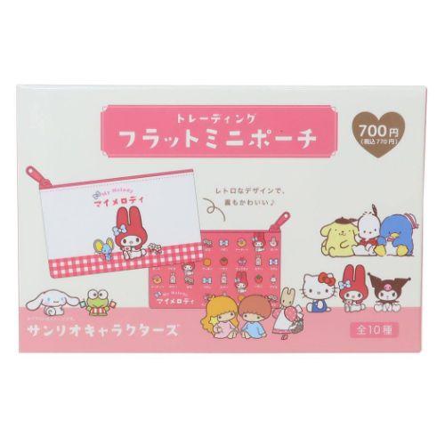 ミニポーチ サンリオキャラクターズ トレーディングフラットミニポーチ 全10種 レトロ サンリオ ティーズファクトリー コレクション雑貨