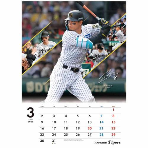 壁掛けカレンダー2026年 阪神タイガース 2026 Calendar トライエックス