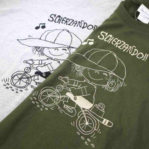 水森亜土 キャラクター Tシャツ 刺繍ロングスリーブT-SHIRTS