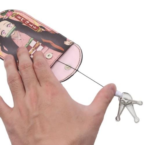 鬼滅の刃 B柄 竈門禰豆子我妻善逸 嘴平伊之助 リール付き キーホルダー