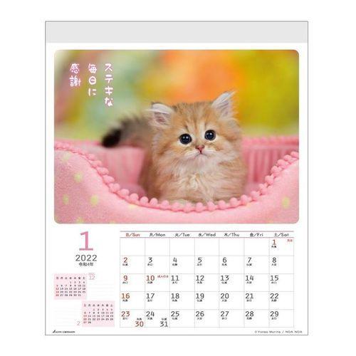 カレンダー 22年 壁掛け Cat ウォールカレンダー ねこ スケジュール 令和4年暦 キャラクターのシネマコレクション 通販 Paypayモール