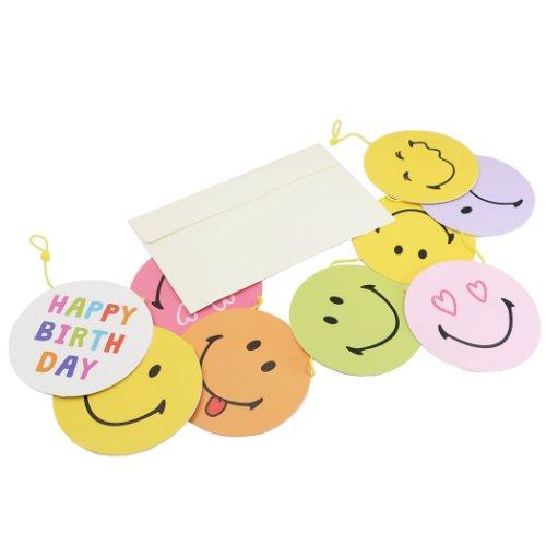 ガーランドバースデーカード スマイリーフェイス グリーティングカード Gr 48 Smiley Face アクティブコーポレーション 誕生日おめでとう キャラクターのシネマコレクション 通販 Paypayモール