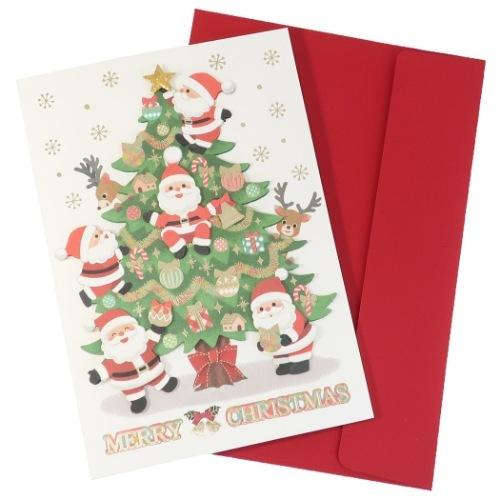 ハンドメイド クリスマスカード Xmasカード CHRISTMAS グリーティング