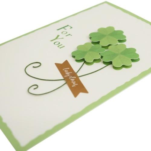 グリーティングカード 封筒付き ハンドメイド メッセージカード 四葉のクローバー For You プレゼント 男の子 女の子 ギフト バレンタイン Act E08 Ga 9 キャラクターのシネマコレクション 通販 Yahoo ショッピング