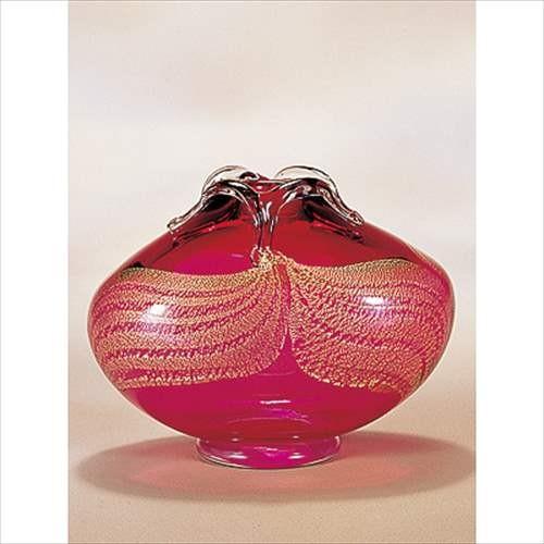 フラワーベース 津軽びいどろ 花器 金花 アデリア 27×17×20cm ガラス花びん