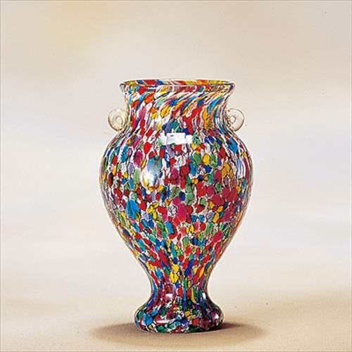 花器（小） 津軽びいどろ フラワーベース ねぶたまつり アデリア 直径13×19cm ガラス花びん ギフト雑貨 石塚硝子