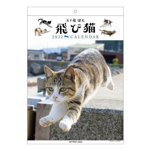 飛び猫 五十嵐健太 壁掛け カレンダー 22年 スケジュール ねこ キャット 書き込み キャラクターのシネマコレクション 通販 Paypayモール