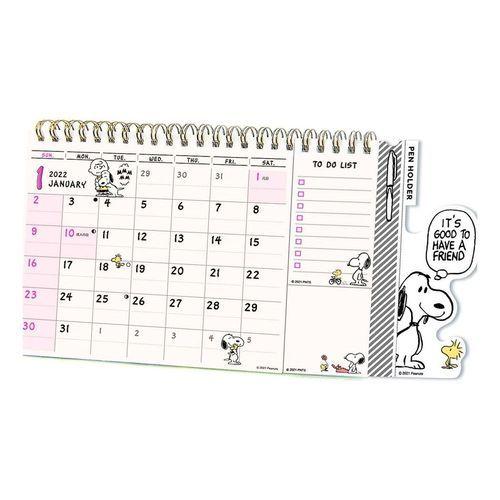 公式サイト スヌーピー 22 カレンダー 卓上 ペンホルダー ふせん付き スケジュール ピーナッツ Apj キャラクター 書き込み 開店