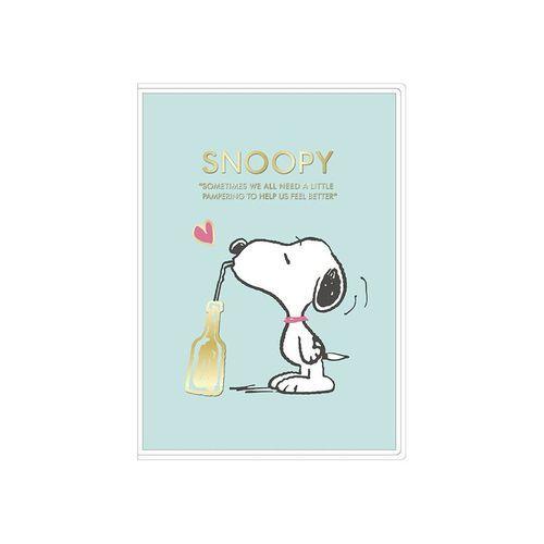 スヌーピー 22年 手帳 B6 ダブル マンスリー 手帖 キャラクタースケジュール帳 令和4年 ガントチャート ドリンク オリジナル ピーナッツ