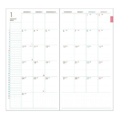 B6 スリム ブロック ウィークリー Spica スピカ 手帳 22年 Spica スピカ ハート 週間 1月始まり ダイアリー スケジュール帳 キャラクターのシネマコレクション 通販 Paypayモール