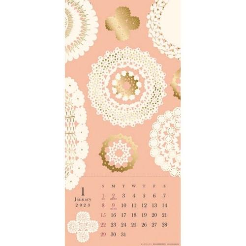 与え 壁掛けカレンダー23年 点と線模様製作所 岡理恵子 23calendar Apj ゴールドアクセント1 6円 Aynaelda Com