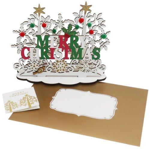 クリスマスカード Woodcardseries ウッドスタンドカード ホワイトクリスマス Apj 封筒付きグリーティングカード キャラクターのシネマコレクション 通販 Paypayモール