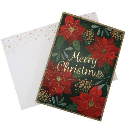 ヴィクトリア ネルソン Vns 1 Xmas クリスマスカード グリーティングカード 封筒付きラメ印刷メッセージカード 箔押 当店在庫してます クリスマスカード