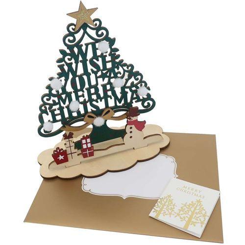クリスマスカード グッズ ウッドスタンドカード Xmas クリスマスウィッシュ1 新商品 新型 479円 Woodcardseries