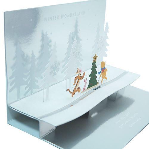 くまのプーさん 二つ折りポップアップカード クリスマスカード ディズニー Apj Xmas 封筒付き キャラクターのシネマコレクション 通販 Paypayモール