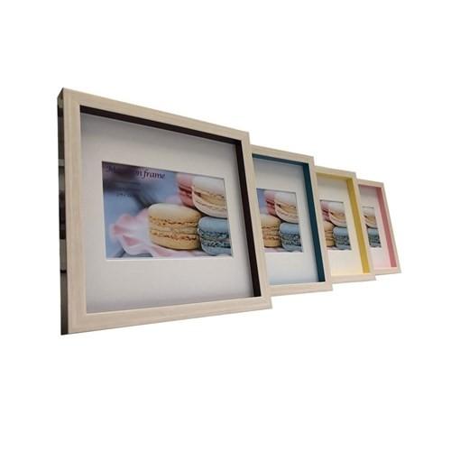 フォトフレーム マカロン フレーム Macaron frame Blue 200x200mm（ハガキサイズマット付） 美工社 22.3×22. ...