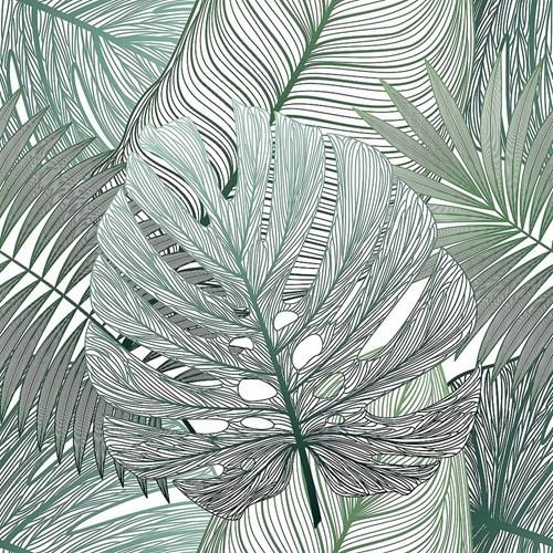 アートパネル モダン アート ギフト 装飾 インテリア Art Panel Seamless pattern tropical leaf paim