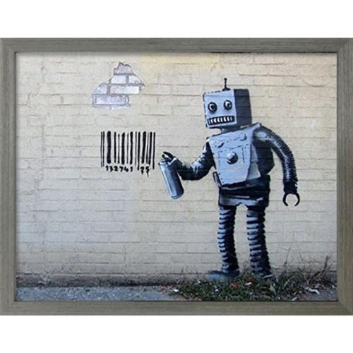 バンクシー インテリア アートフレーム Banksy Robot 額付き 爆買