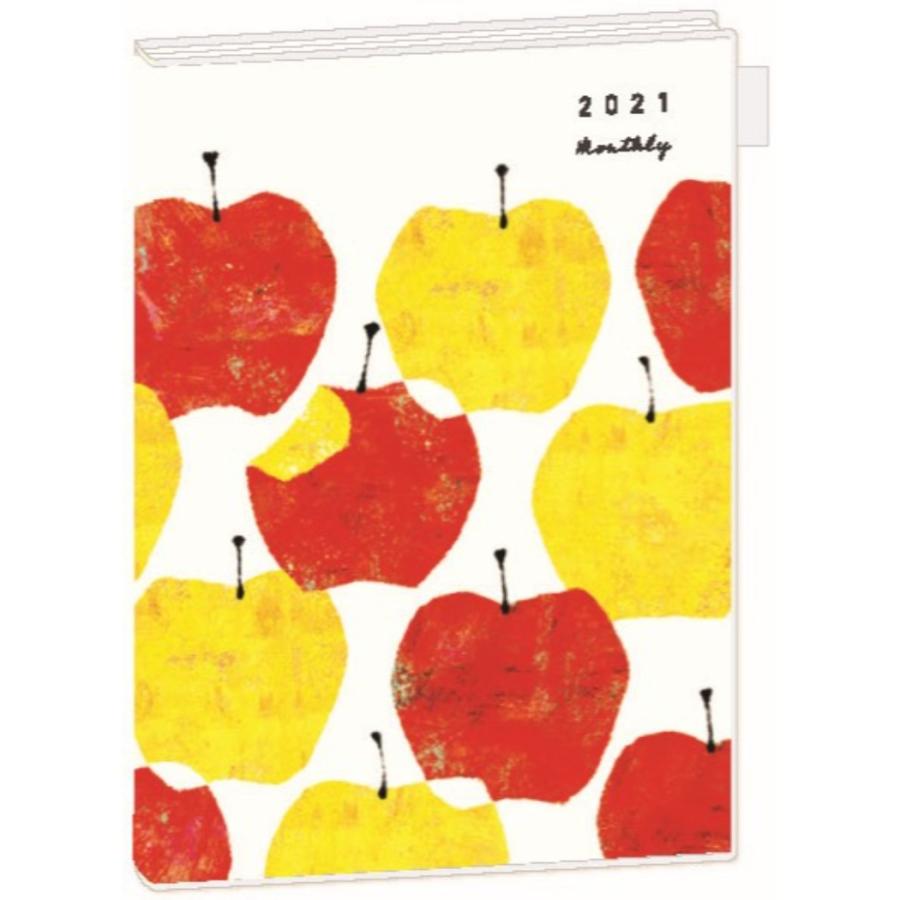 Tomoko Hayashi 21年 手帳 B6 マンスリー スケジュール帳 旬果 アップル クローズピン 月間 ダイアリー 12月始まり キャラクターのシネマコレクション 通販 Paypayモール