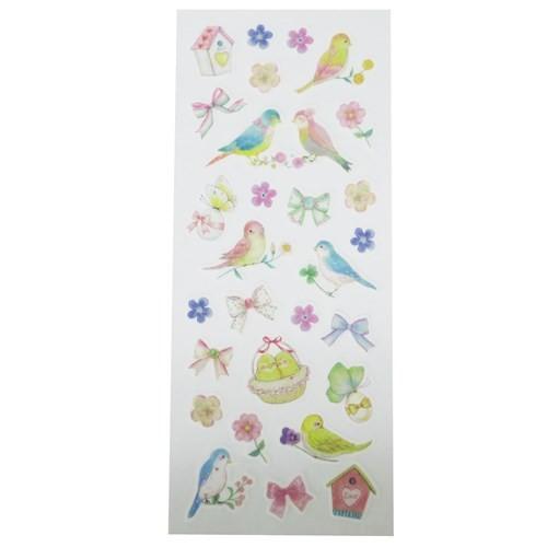 たけいみき マスキングシール インコ シールシート ガーリーイラスト