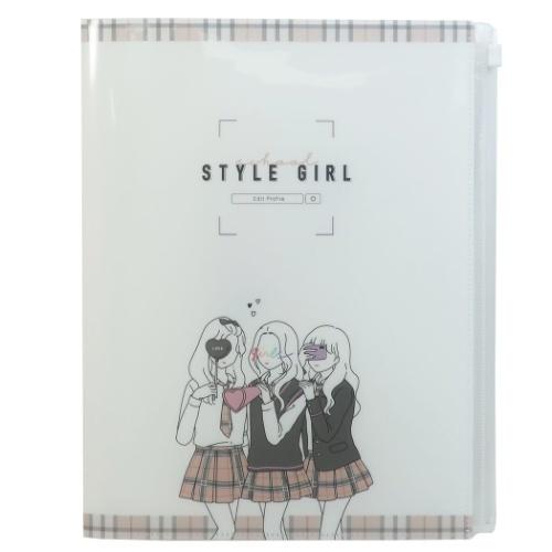 ファイル クリアファイル 6ポケット ジップファスナー付 スタイルガール School Girl Style クラックス 新学期準備文具 かわいい キャラクターのシネマコレクション 通販 Paypayモール