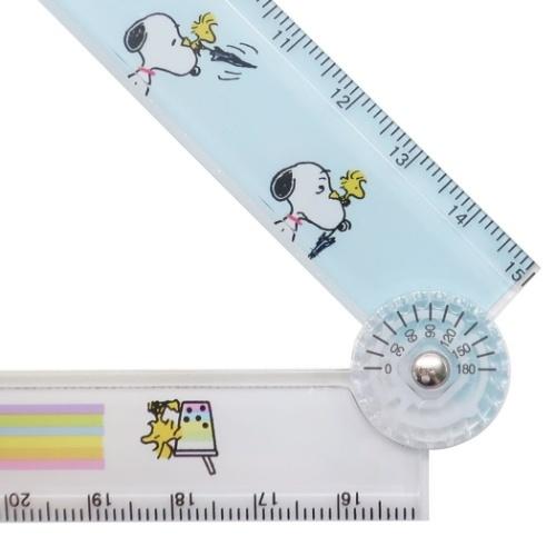 ものさし スヌーピー 分度器付き 30cm 折りたたみ 定規 ピーナッツ 通販 レインボー グッズ キャラクターのシネマコレクション 通販 Paypayモール