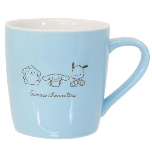 サンリオキャラクターズ グッズ マグカップ キャラクター 磁器製 シンプル マグ ブルー サンリオ Crx キャラクターのシネマコレクション 通販 Yahoo ショッピング