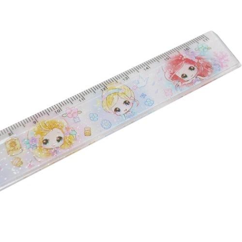 ものさし ディズニープリンセス スリム 17cm 定規 新入学 ディズニー