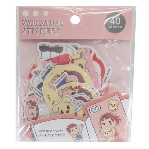 不二家のペコちゃん フレークシール バリエーションステッカーズ