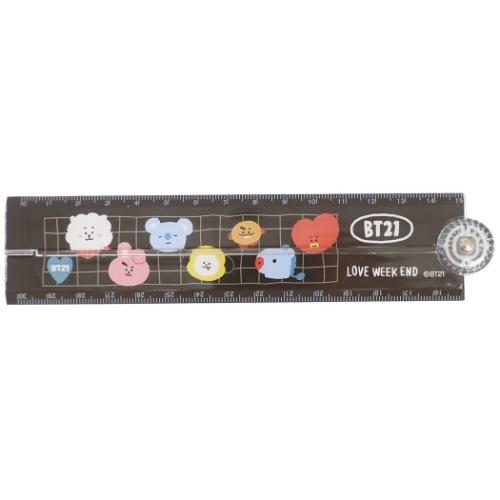 分度器付き 折りたたみ 30cm 定規 Bt21 ものさし Line Friends ブラック 新入学 新学期準備文具 小学生 中学生 高校生 キャラクター Crx キャラクターのシネマコレクション 通販 Yahoo ショッピング