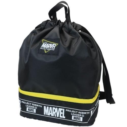 マーベル グッズ プールバッグ Marvel 女の子 男の子 かっこいい 底部ファスナーポケット付き 2層式 ナップサック キャラクターのシネマコレクション 通販 Paypayモール