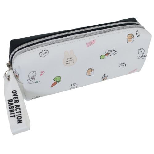 すこぶる動くウサギ ツインファスナー ペンケース グッズ 通販 筆箱 Lineスタンプ キャラクターのシネマコレクション 通販 Paypayモール