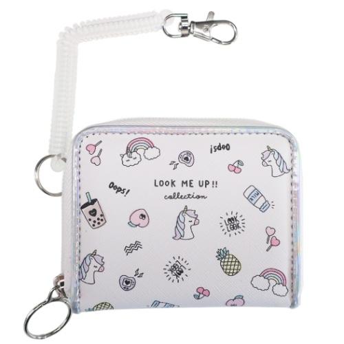 コイル付きコイン パスケース 定期入れ 小銭入れ Look Me Up ユニコーン クラックス Icカードケース キャラクターのシネマコレクション 通販 Paypayモール