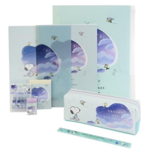 スヌーピー おしゃれ文具セット 8点文房具セット Midnight ステーショナリーセット 小学生 中学生 女の子 子供 プチ