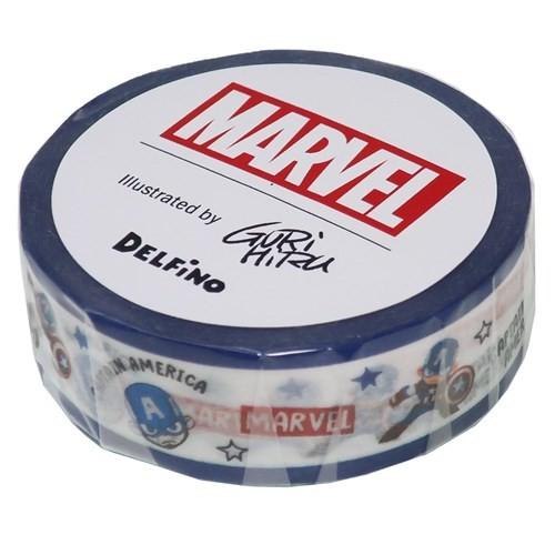 アメキャラ　マステ 15mm マステ MARVEL × GuriHiru マスキングテープ マーベル キャプテン
