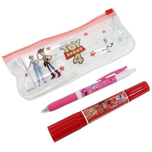 マッキー 油性ペン サラサクリップ ボールペン トイストーリー 4 クリアポーチ入り ペンセット レッド ディズニー デルフィーノ ギフト雑貨 文房具 セール キャラクターのシネマコレクション 通販 Paypayモール