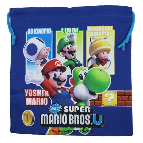 巾着袋m スーパーマリオブラザーズu 子供用きんちゃくポーチ キャラクターのシネマコレクション 通販 Paypayモール