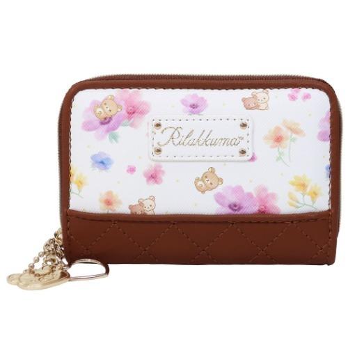 リラックマ サンエックス キャラクター 小銭入れ カード コインケース インクジェットフラワー ブラウン キャラクターのシネマコレクション 通販 Paypayモール