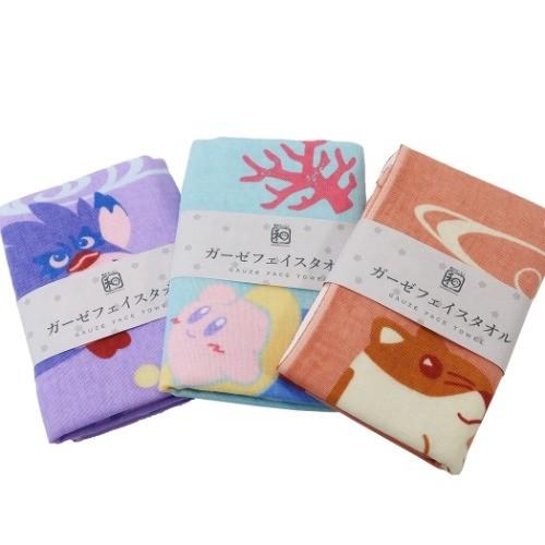 星のカービィ ガーゼフェイスタオル ロングタオル ふわふ和