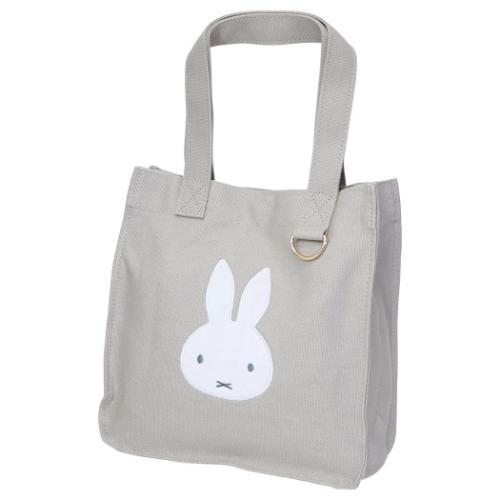 ミッフィー 手提げかばん MIFFY BOA トートバッグ グレー ディックブルーナ エフエービージャパン