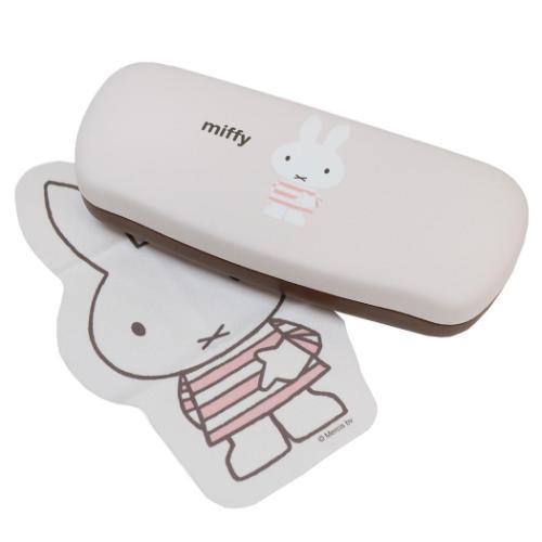 ミッフィー グッズ 眼鏡ケース 絵本キャラクター メガネケース＆クロスセット beige