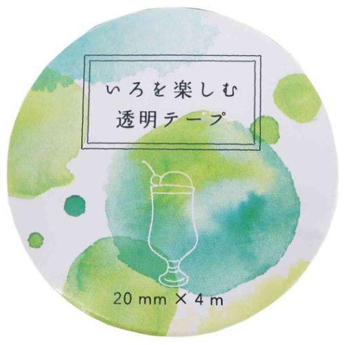 いろを楽しむ マスキングテープ 透明テープ 20mm マステ ソーダ水