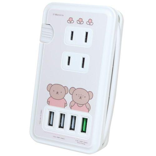 ミッフィー USBポート付きACタップ 電源タップ ボリス＆バーバラ ディックブルーナ 絵本キャラクター