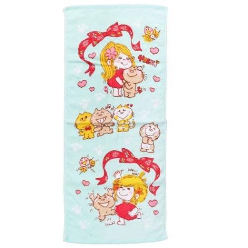 水森亜土 キャラクター フェイスタオル プリント ロングタオル だいすきネコちゃん Betty Boop グッズ キャラクターのシネマコレクション 通販 Paypayモール
