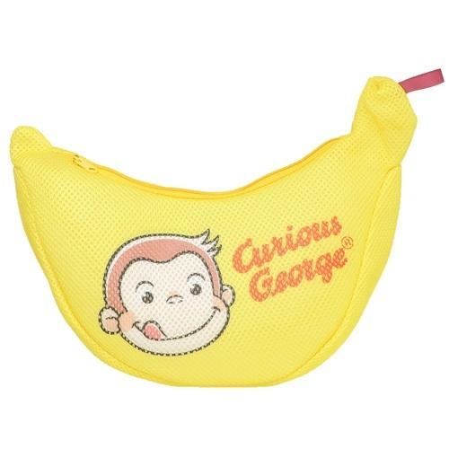 おさるのジョージ グッズ 洗濯ネット 絵本キャラクター ランドリーポーチS バナナ