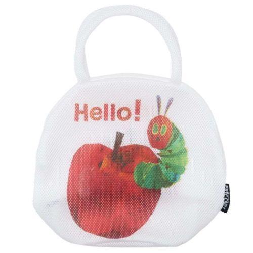452円 世界有名な はらぺこあおむし グッズ メッシュトートバッグ 絵本キャラクター オーバル型 ランドリートート リンゴ
